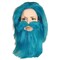 The Costume Center Neptune Blue and Gray Wig and Beard Set Halloween Costume Accessory